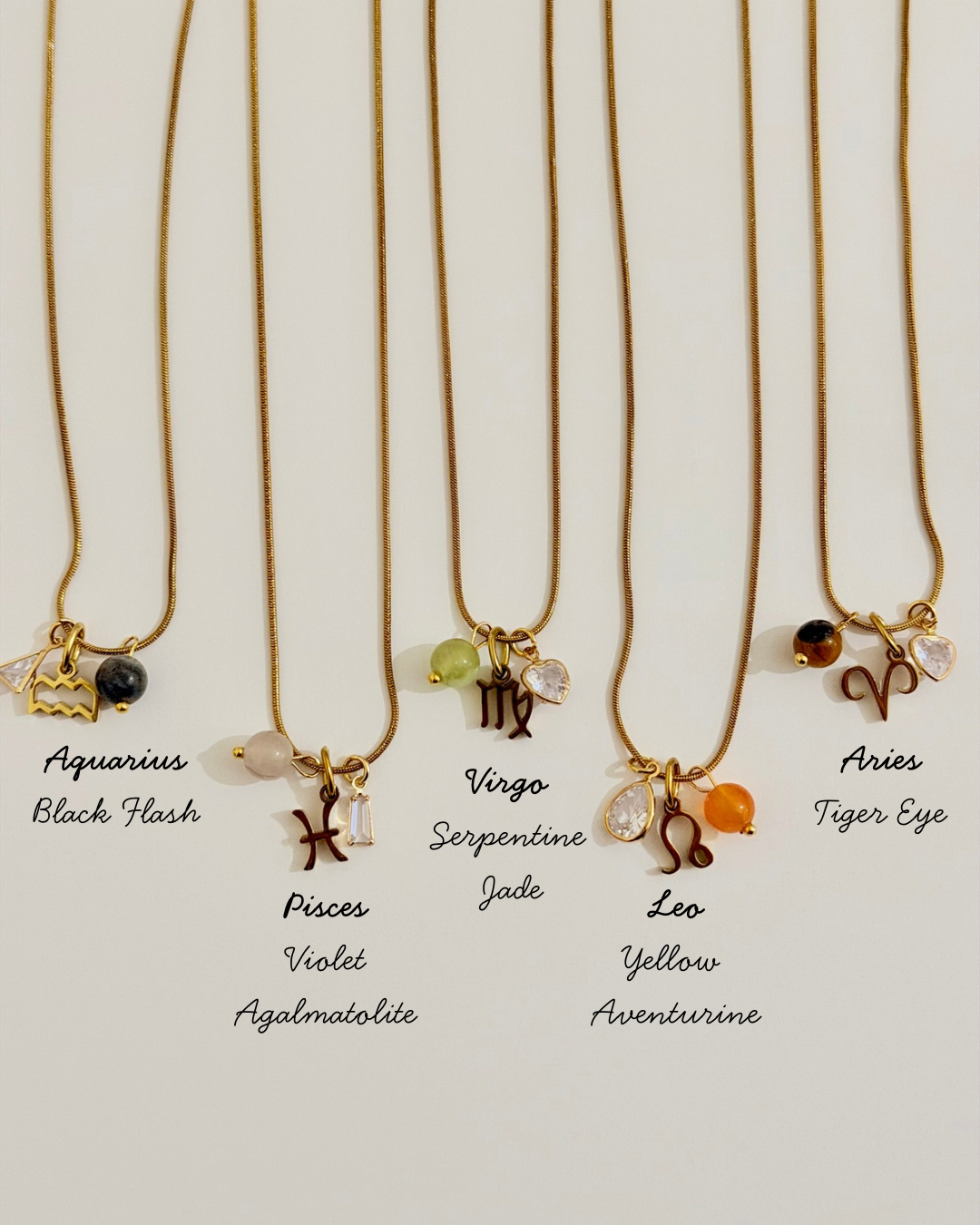 Zodiac & Stone Necklace