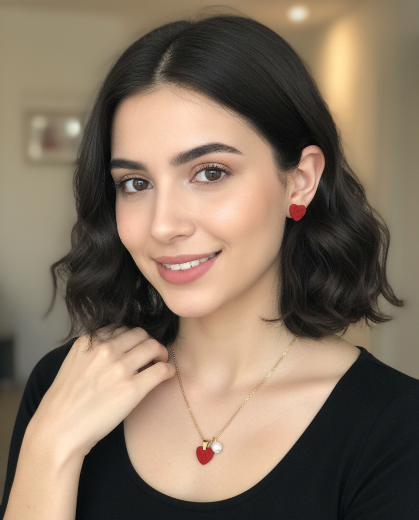 Heart jewelry set
