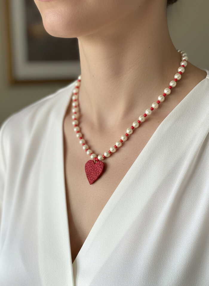 Heart & Pearls Necklace