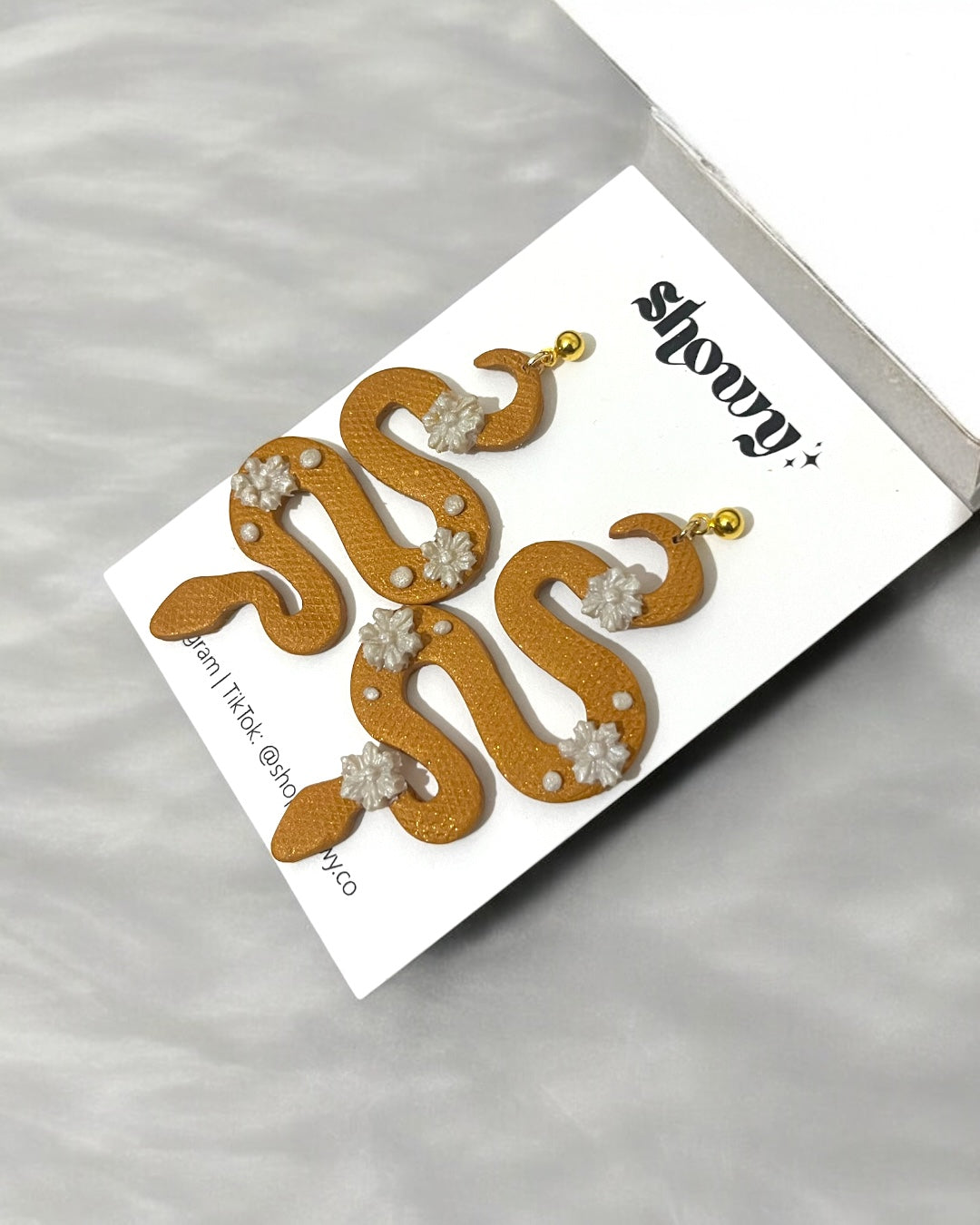 Gold Snake Earrings