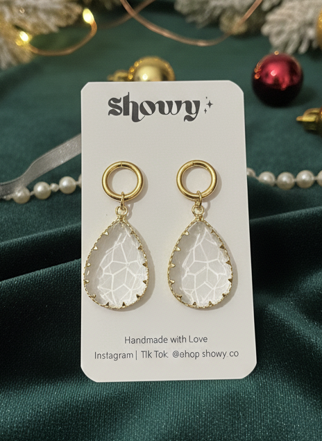 Crystal dangling earrings