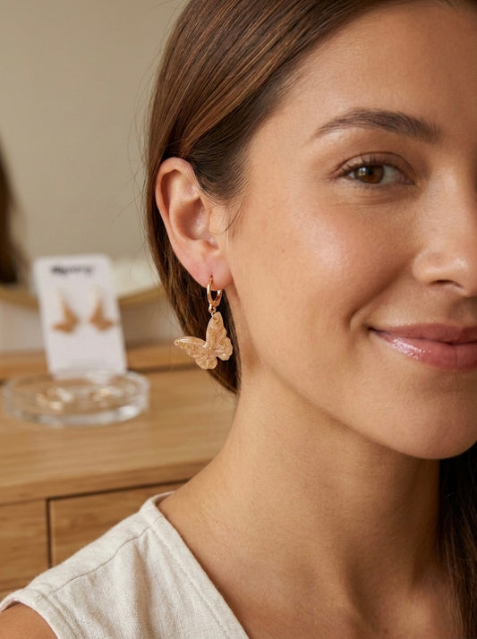 Marbled Butterfly earrings