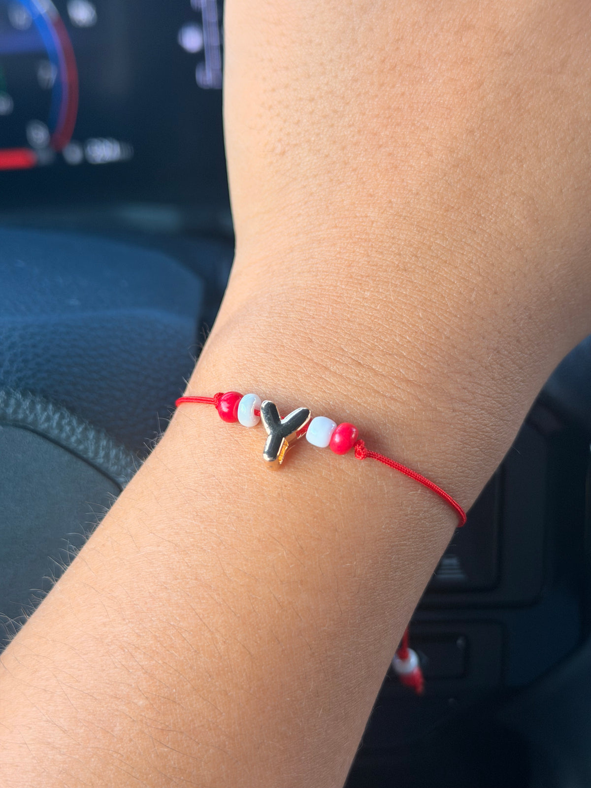Bubble Initial Adjustable Bracelet