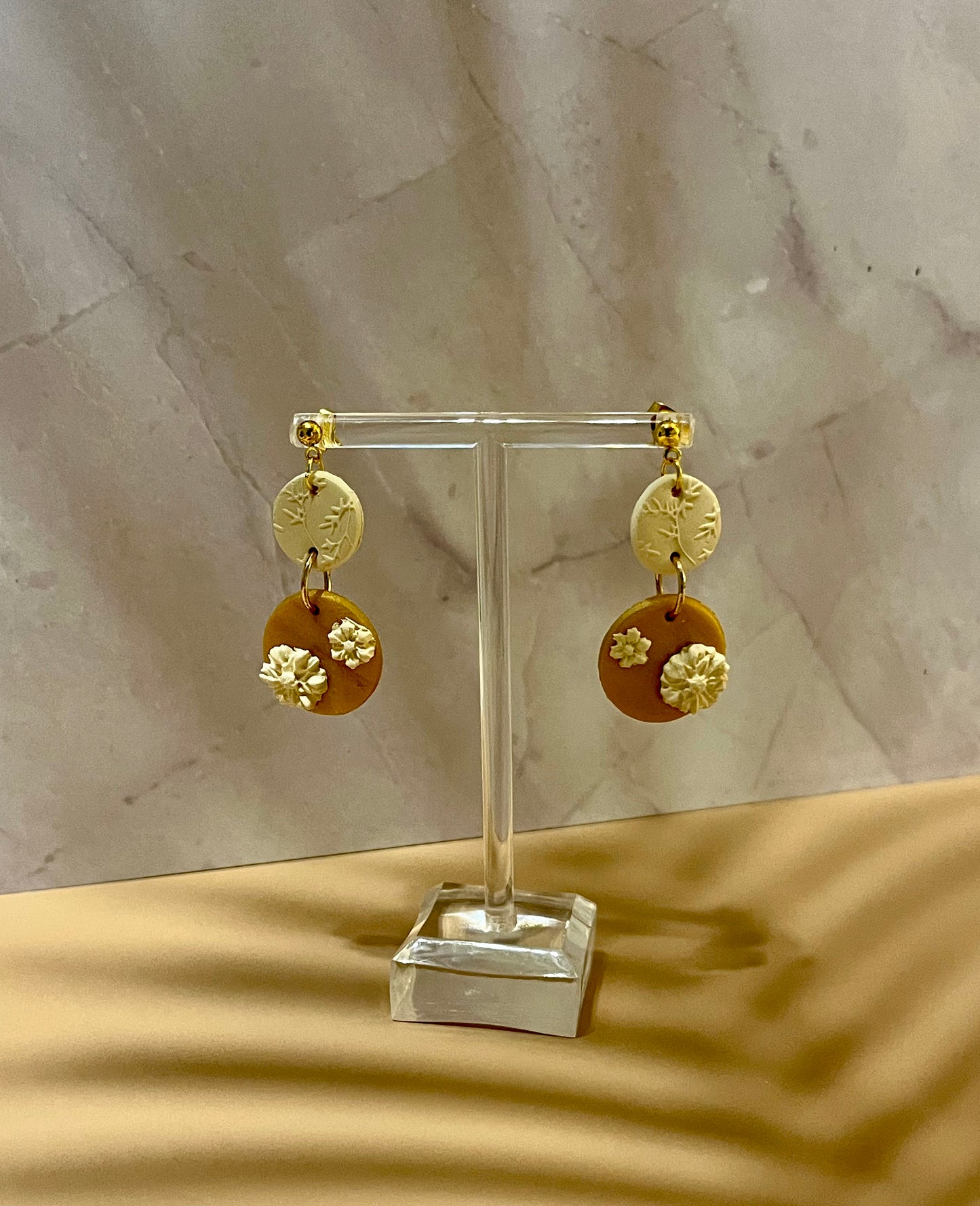 Dahlia dangle earrings