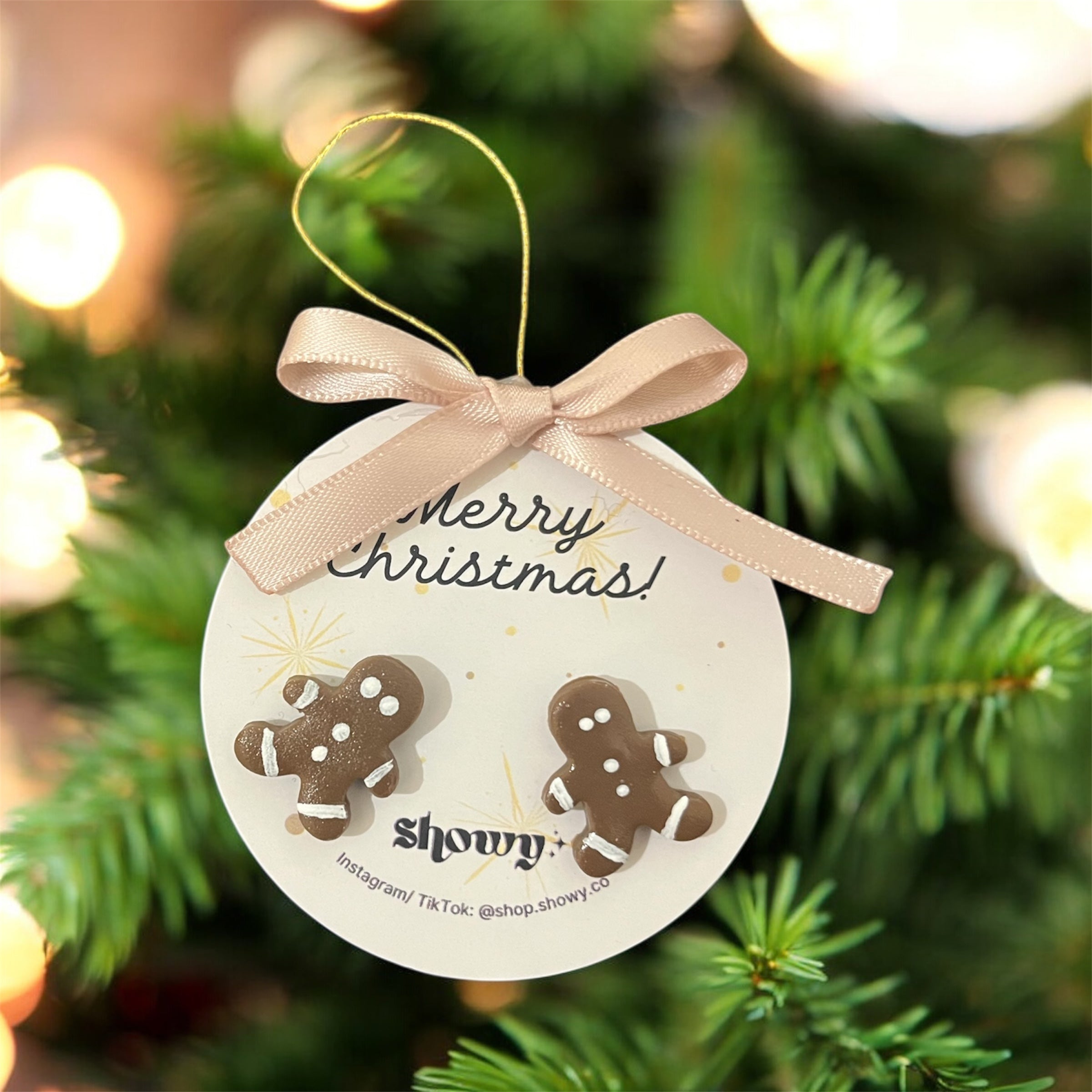 Gingerbread Man Stud Earrings