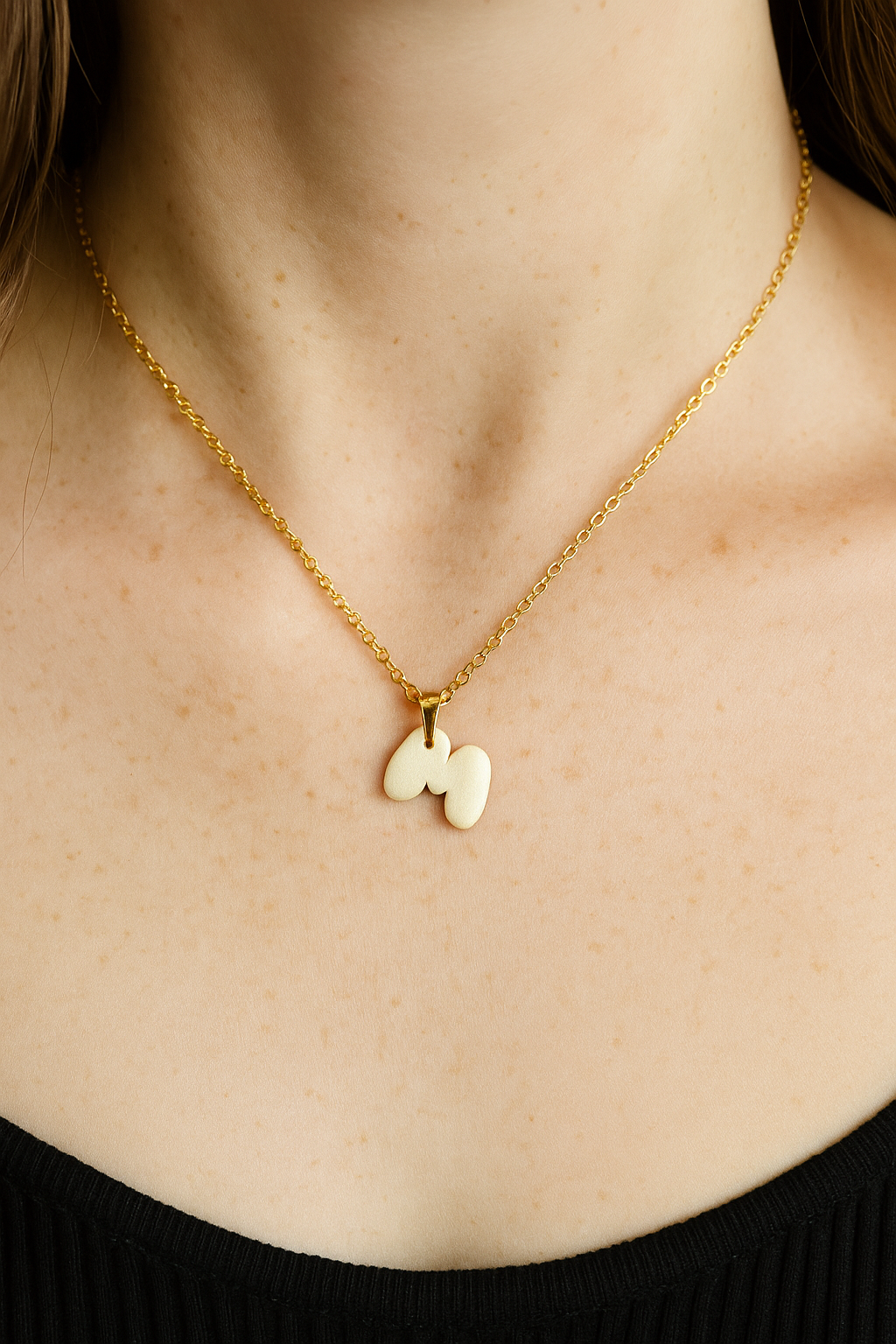 Bubble Initial necklace