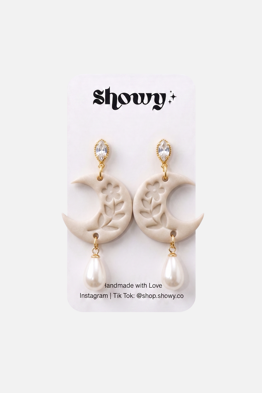 Blooming Moon Earrings - 3 - Showy