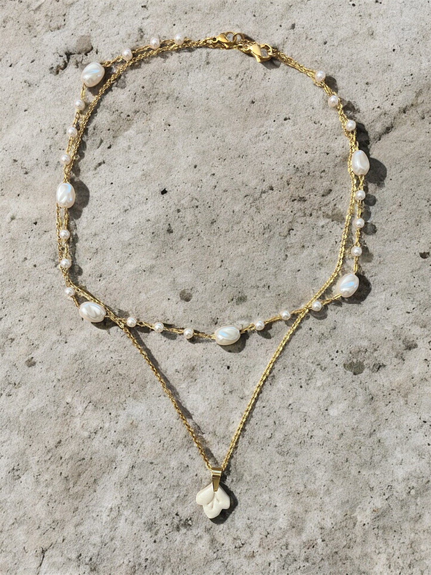 Pearl layered necklace