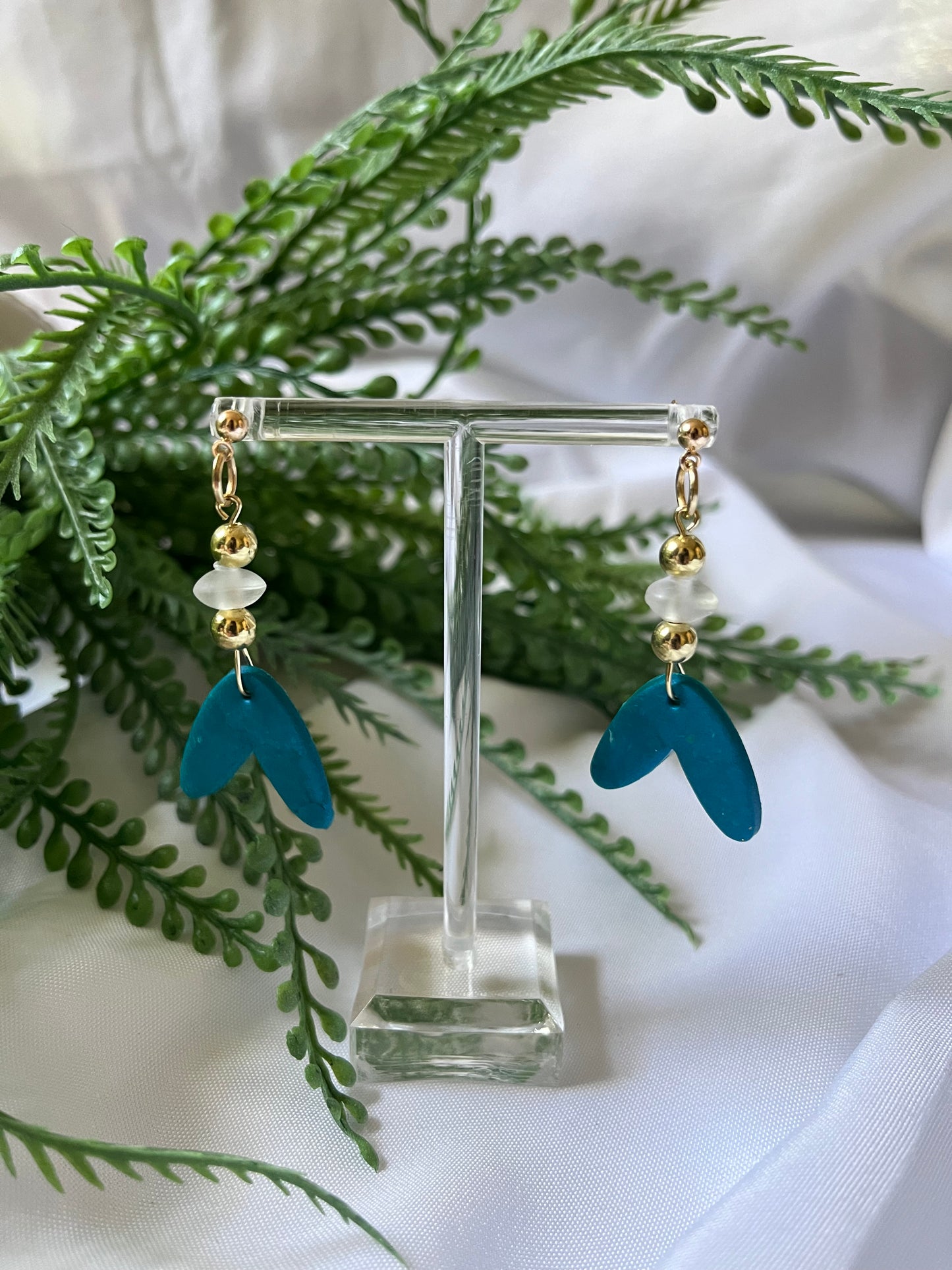 Blue dangle earrings