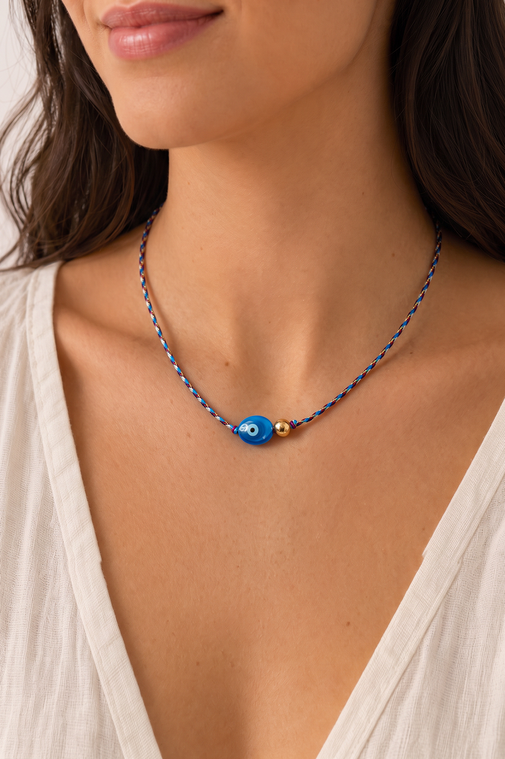 Evil Eye Cord Necklace