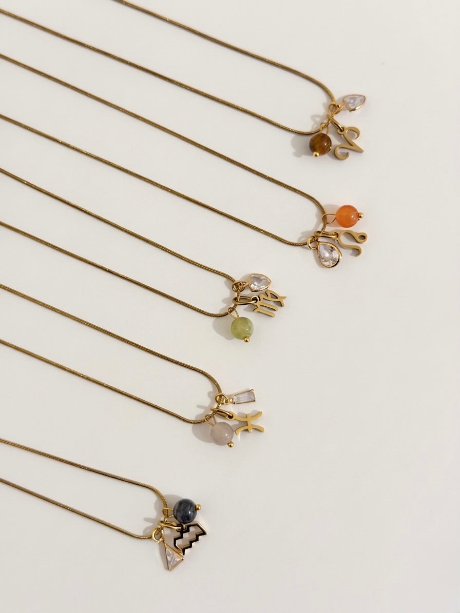 Zodiac & Stone Necklace
