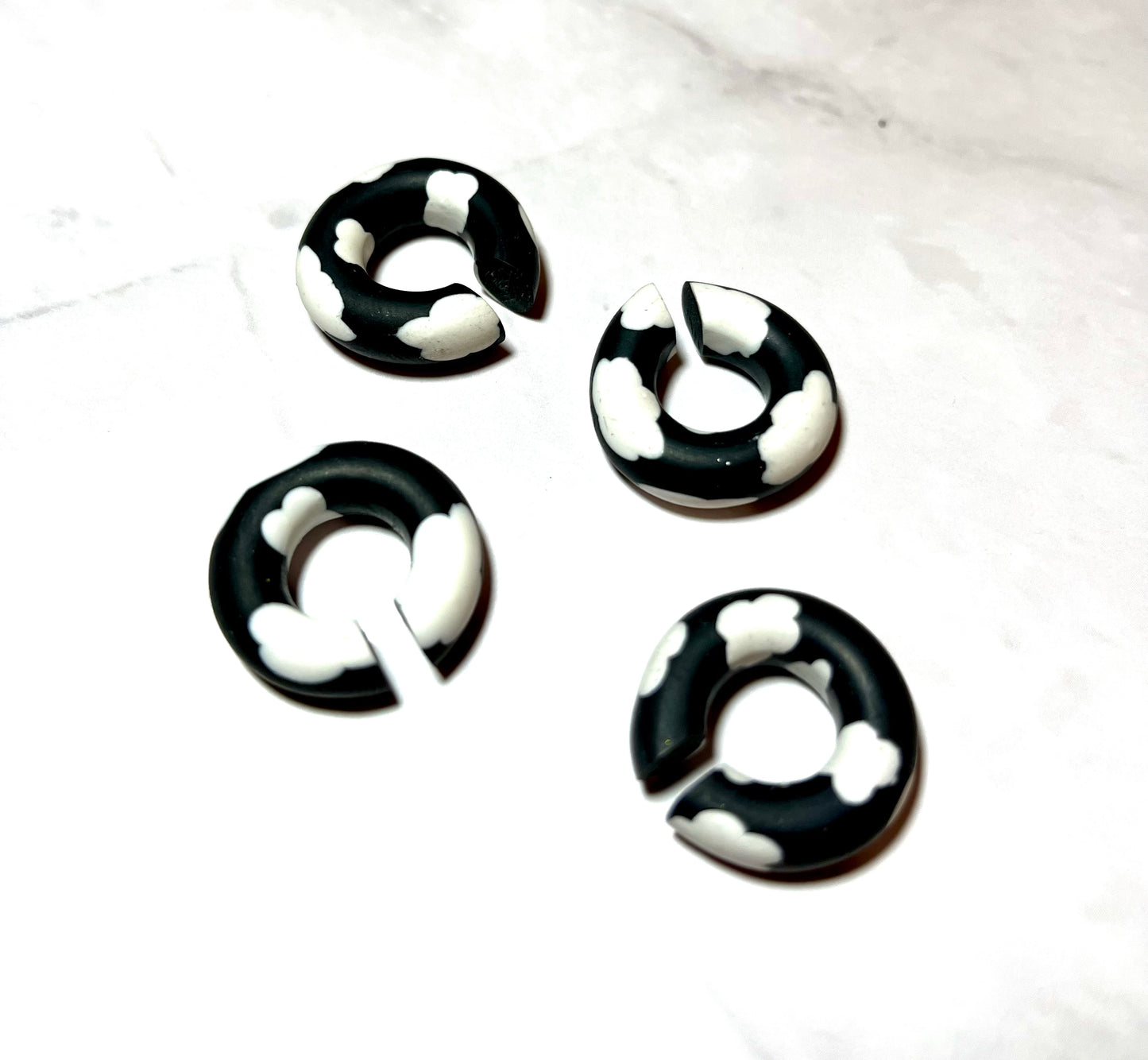 black and white Earcuffs