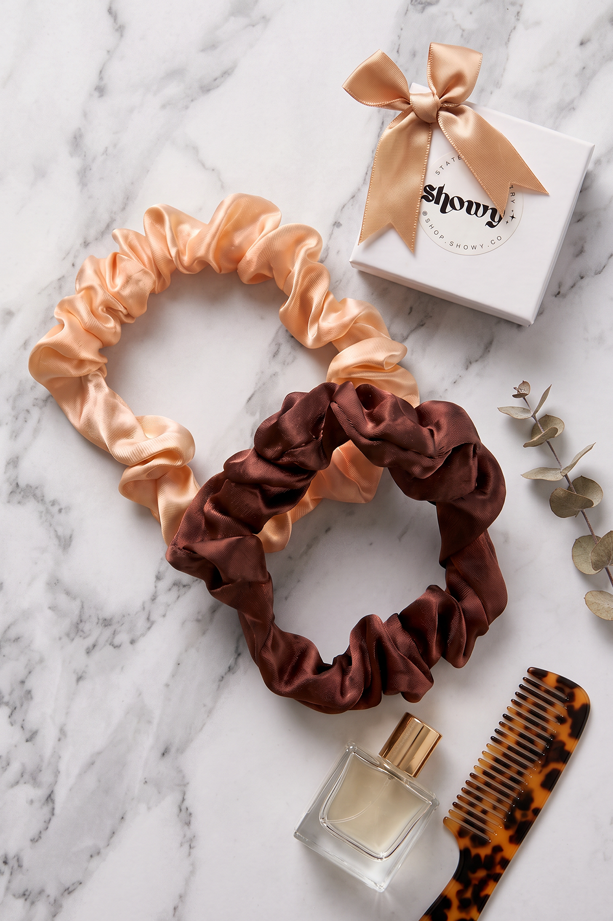 GIFT: Satin Scrunchies set of 2 - 2 - Showy