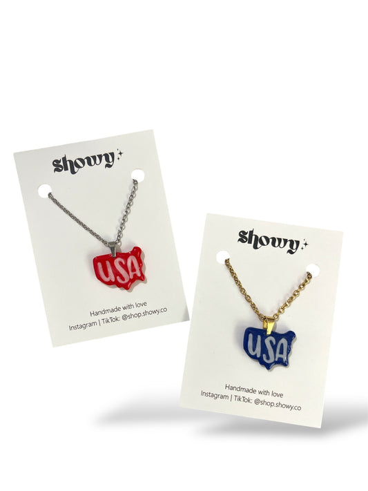 USA Map Necklace