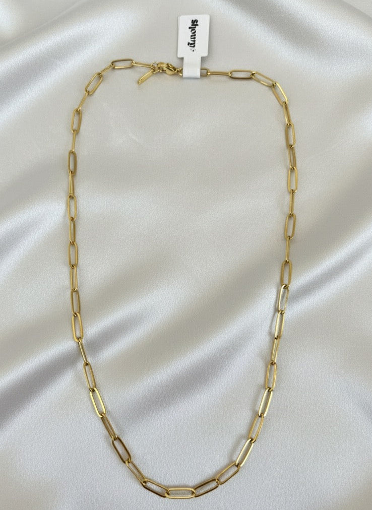 stainless steel paperclip necklace