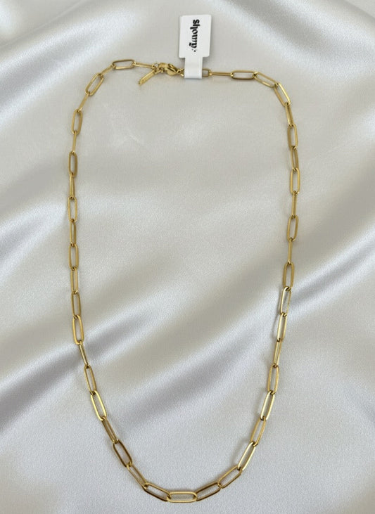 stainless steel paperclip necklace