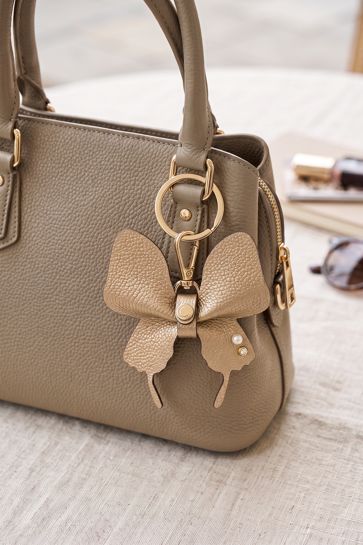 Leather Butterfly Bag Charms