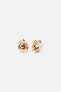 Marbled Floral Hoops - Gold - Showy