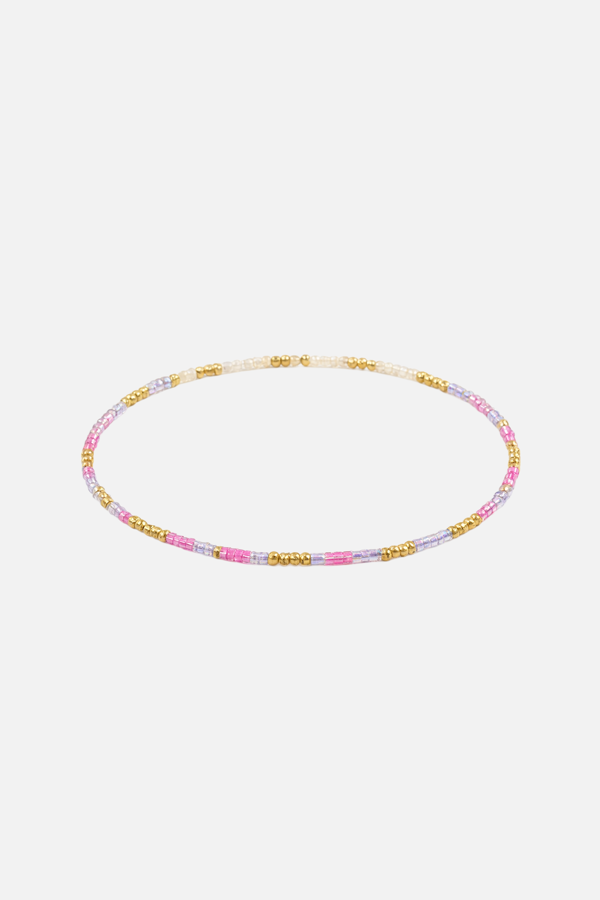 Miyuki Stretch Bracelets - Pink and Purple - Showy