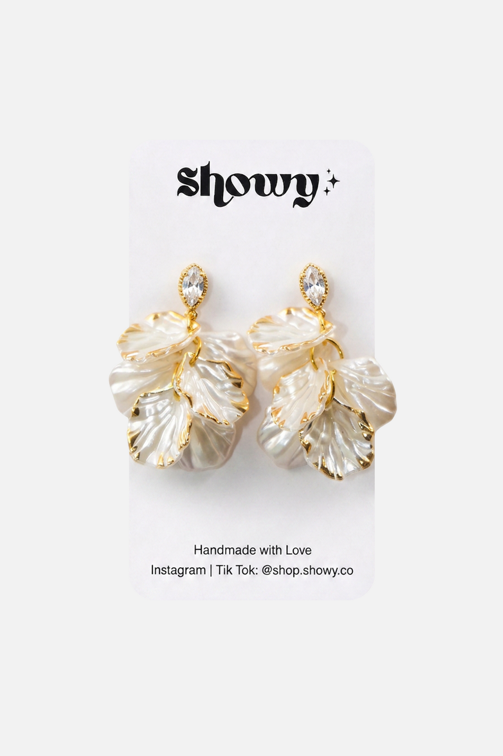 Petal Dangling Earrings - 3 - Showy