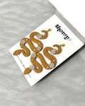 Gold Snake Earrings