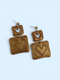 Statement Golden Hearts Earrings