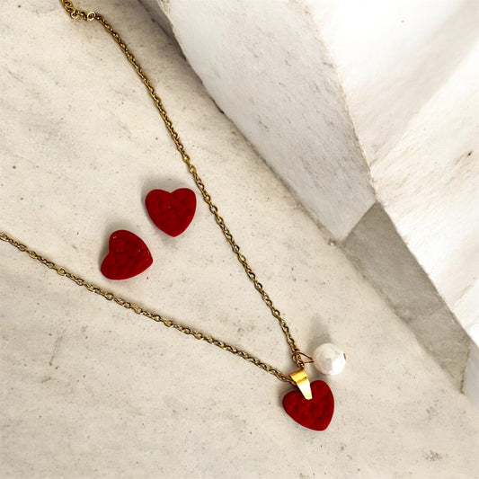 Heart jewelry set