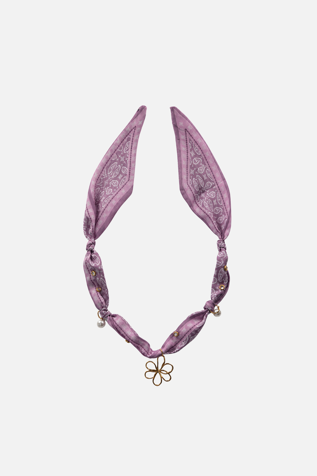 Scarf Necklaces Light Purple - Showy
