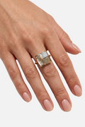 Seashell Mosaic Rings - Gold Square - 2 - Showy