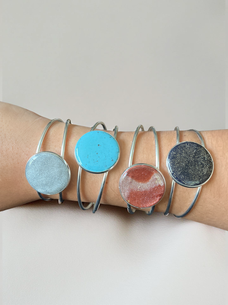 stainless steel silver adjustable bangles