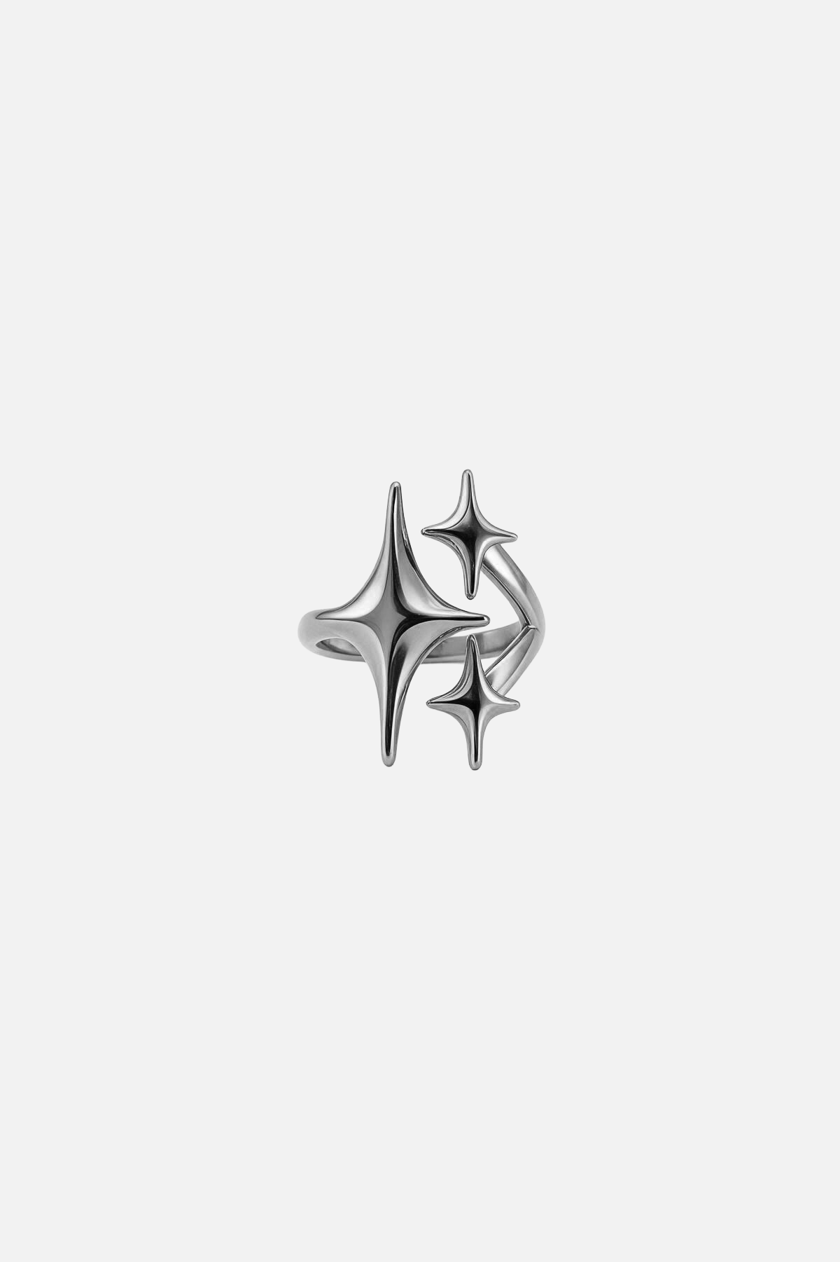 Star Adjustable Rings - Silver - Showy