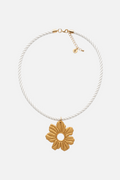 Statement Flower Cord Necklace-Showy
