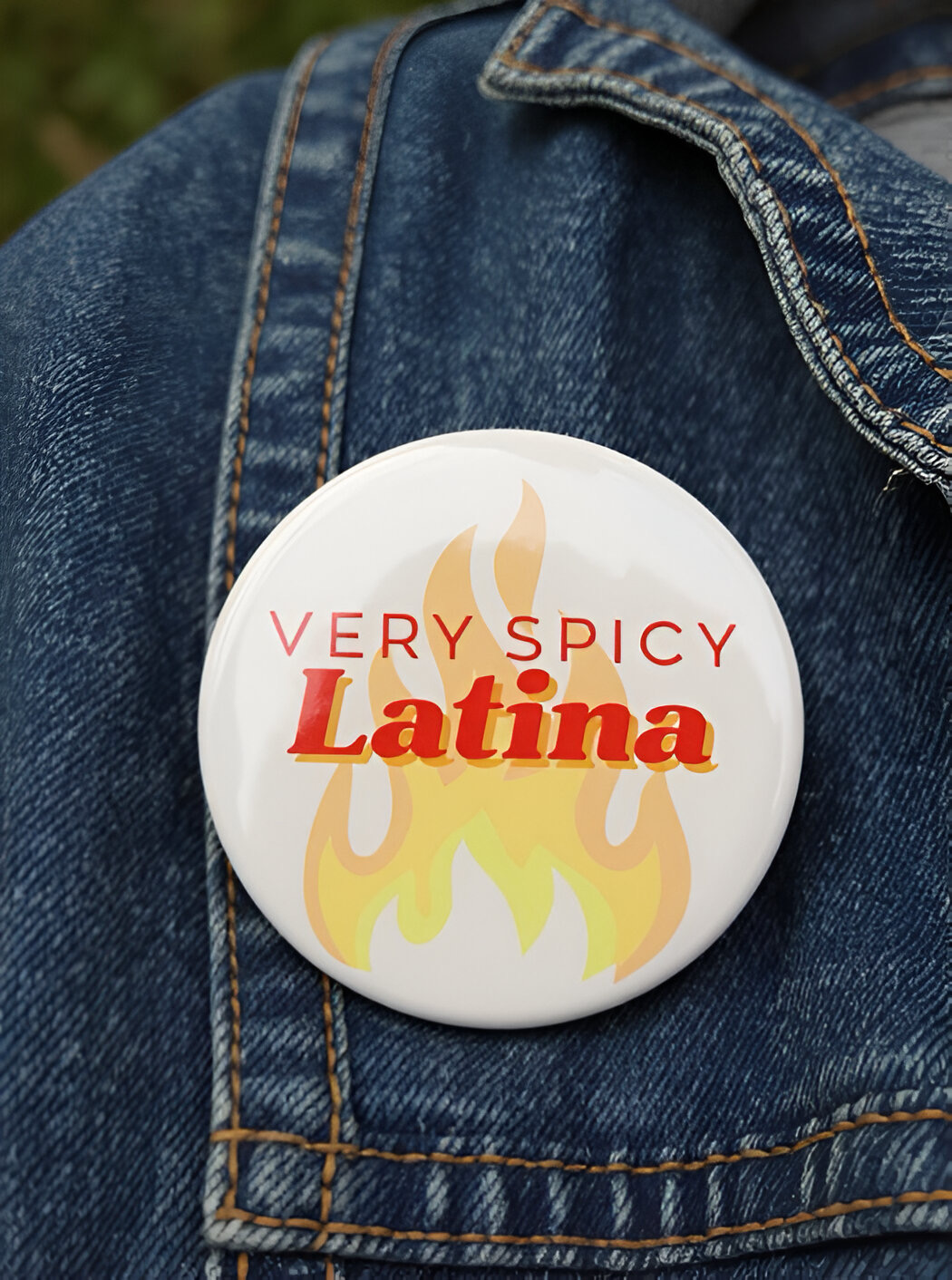 custom round button pin 